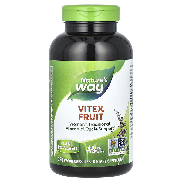 Vitex Fruit, 400 мг, 320 веганских капсул Nature's Way