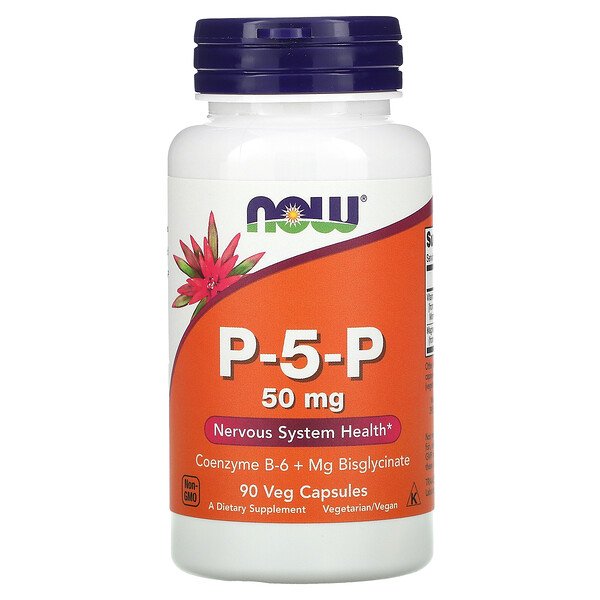 P-5-P, 50 мг, 90 растительных капсул - NOW Foods NOW Foods