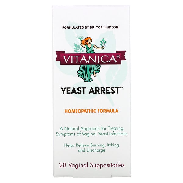 Yeast Arrest, 28 вагинальных суппозиториев Vitanica
