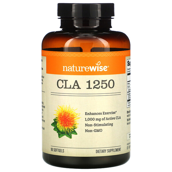 CLA 1250, 1000 мг, 90 мягких капсул NatureWise