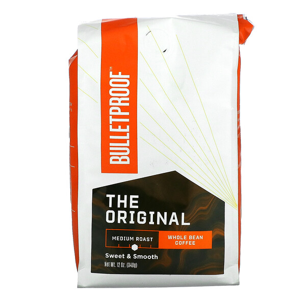 Coffee, The Original, цельные зерна, средней обжарки, 12 унций (340 г) BulletProof