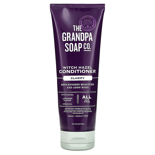 Кондиционер с гамамелисом, Clarify, для всех типов волос, 8 жидких унций (237 мл) The Grandpa Soap Co