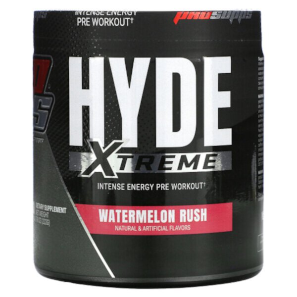 Hyde Xtreme, Интенсивная энергия перед тренировкой, арбузный прилив, 7,8 унции (222 г) ProSupps