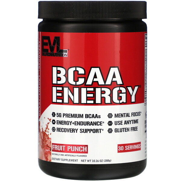 BCAA ENERGY, Фруктовый пунш, 10,16 унций (288 г) EVLution Nutrition