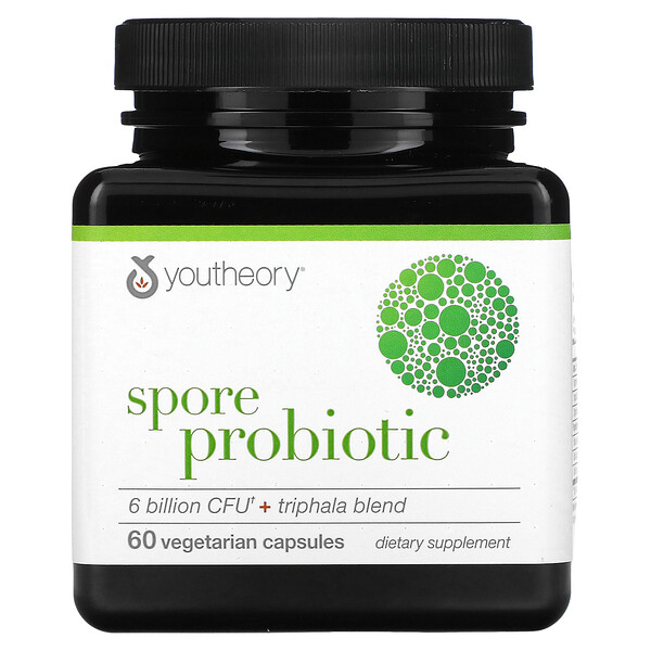 Пробиотик Spore, 6 миллиардов КОЕ, 60 вегетарианских капсул Youtheory