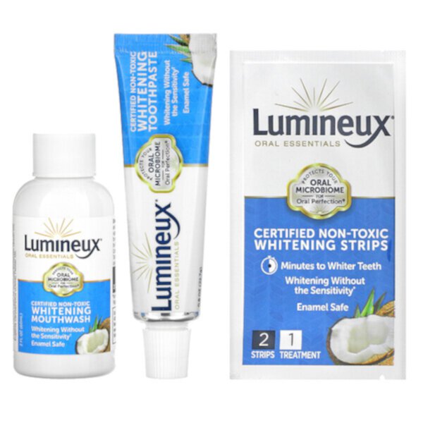 Сертифицированные нетоксичные отбеливающие полоски, 28 полосок Lumineux Oral Essentials