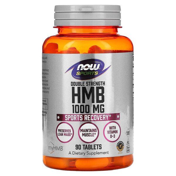 Sports, HMB, двойная сила, 1000 мг, 90 таблеток NOW Foods