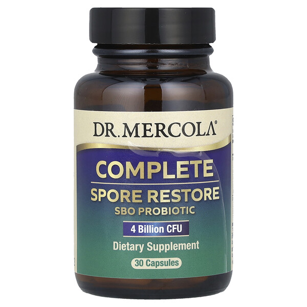 Complete Spore Restore, 4 Billion CFU, 30 Capsules (Капсулы) Dr. Mercola