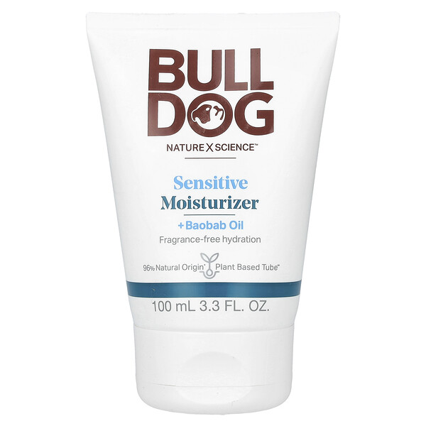 Sensitive Moisturizer, без отдушек, 3,3 жидких унции (100 мл) Bulldog