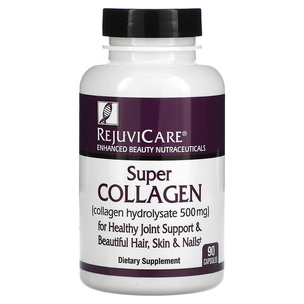 Super Collagen, Гидролизат коллагена, 500 мг, 90 капсул Rejuvicare