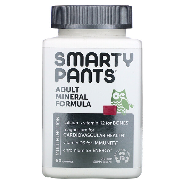 Взрослая минеральная формула, Смешанные ягоды - 60 жевательных конфет - SmartyPants SmartyPants