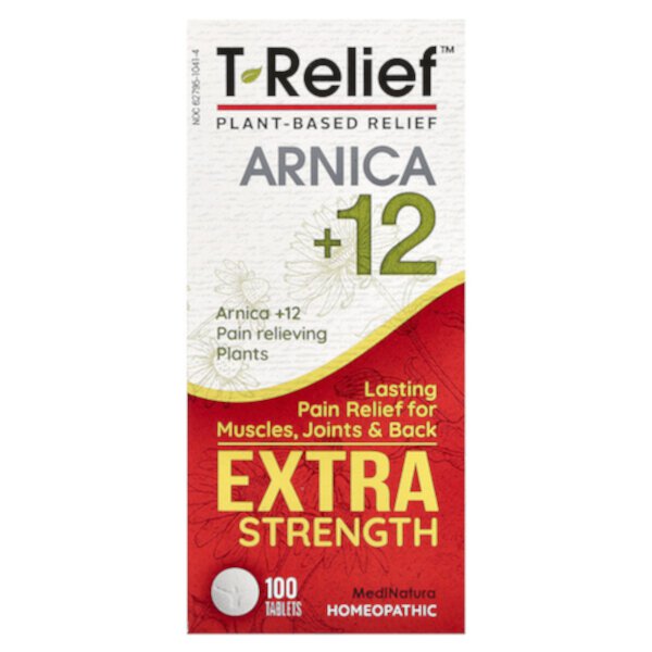 T-Relief, Арника +12, дополнительная сила, 100 таблеток MediNatura