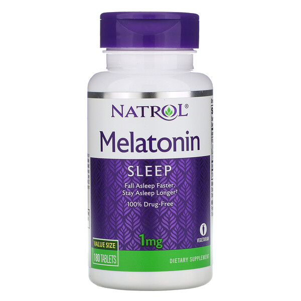 Мелатонин, 1 мг, 180 таблеток Natrol