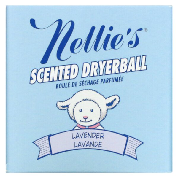 Ароматизированный сушильный шарик, лаванда, 1 сушильный шарик Nellie's