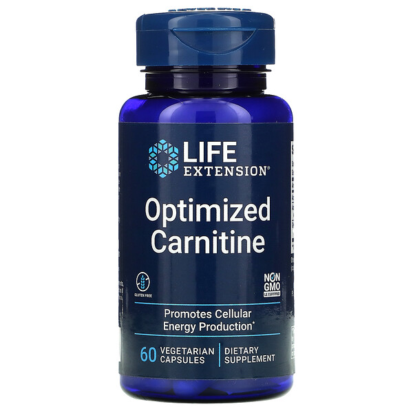 Оптимизированный карнитин, 60 вегетарианских капсул Life Extension