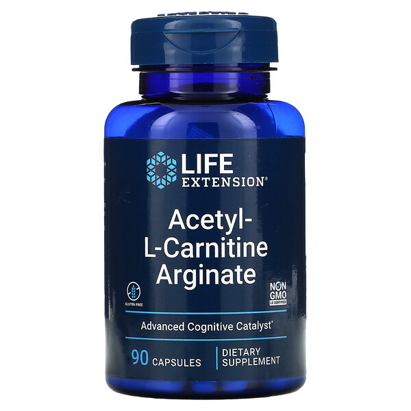 Ацетил-L-карнитина аргинат, 90 капсул Life Extension