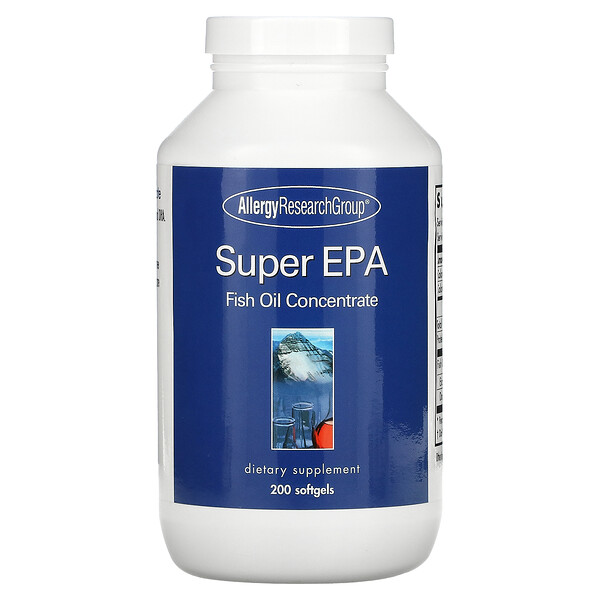 Super EPA, концентрат рыбьего жира, 200 мягких таблеток Allergy Research Group