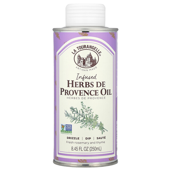 Infused Herbs De Provence Oil, Fresh Rosemary & Thyme, 8.45 fl oz (250 ml) La Tourangelle