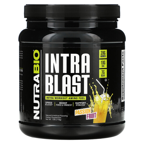 Intra Blast, Топливо для мышц во время тренировки, маракуйя, 1,6 фунта (718 г) NutraBio