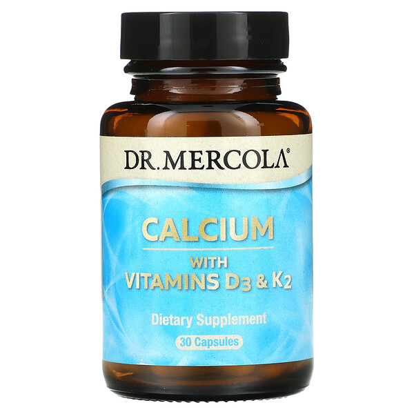 Кальций с витаминами D3 и K2, 30 капсул Dr. Mercola