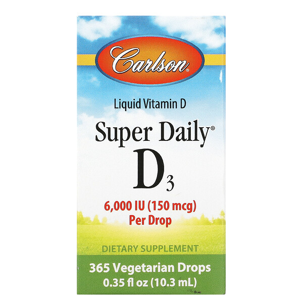 Super Daily D3 - 6000МЕ (150 мкг) - 10.3 мл - Carlson Carlson
