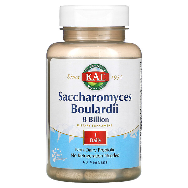 Saccharomyces Boulardii, 8 миллиардов, 60 растительных капсул KAL