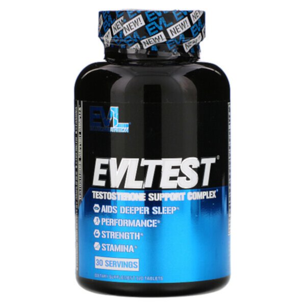 EVLTest, Комплекс поддержки тестостерона, 120 таблеток EVLution Nutrition
