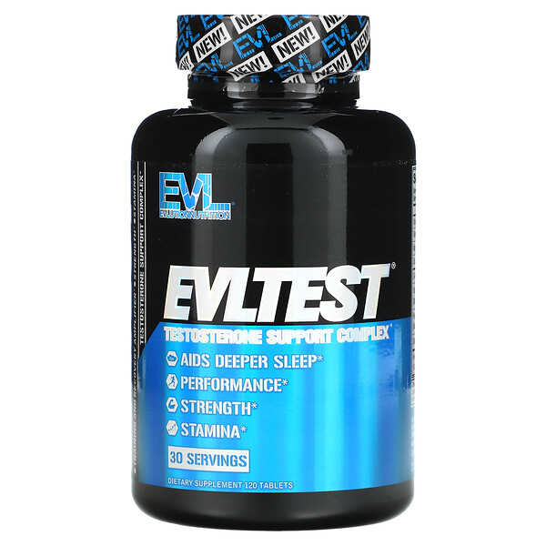 EVLTest, Testosterone Support Complex, 120 Tablets (Таблетки) EVLution Nutrition