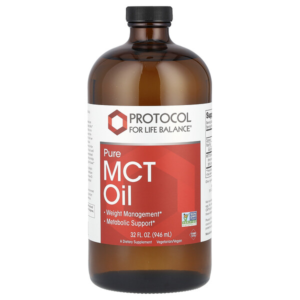 Pure MCT Oil, 32 fl oz (Жидкие унции) (946 ml) Protocol for Life Balance