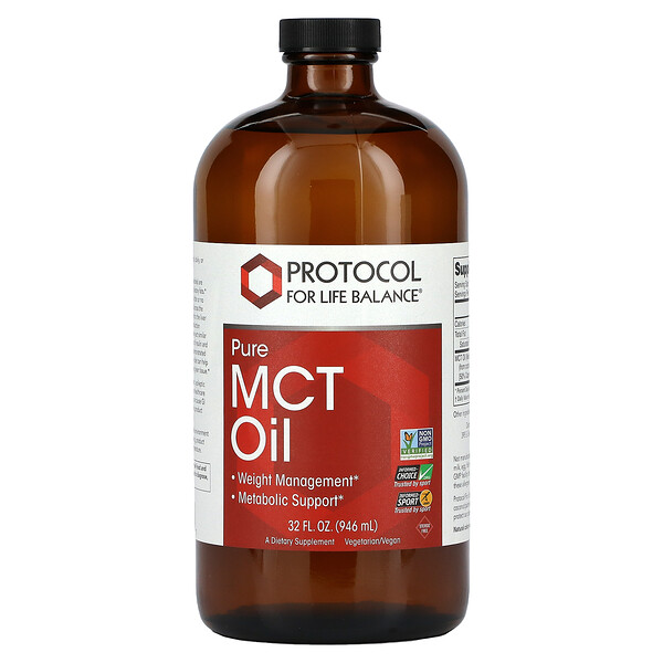 Чистое масло MCT, 32 жидких унции (946 мл) Protocol for Life Balance