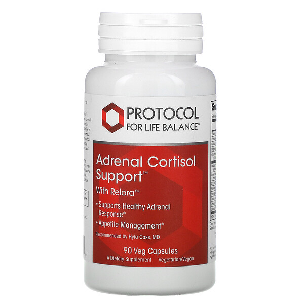 Adrenal Cortisol Support with Relora, 90 Veg Capsules Protocol for Life Balance