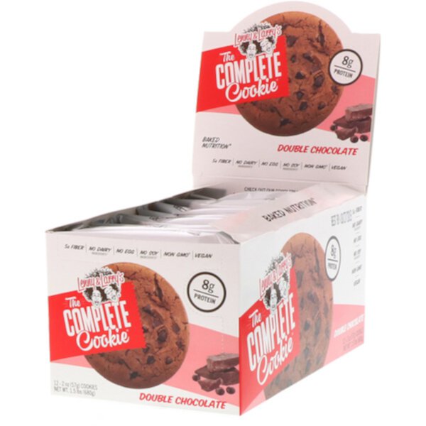 The COMPLETE Cookie, Двойной шоколад, 12 штук, 2 унции (57 г) каждая Lenny & Larry's