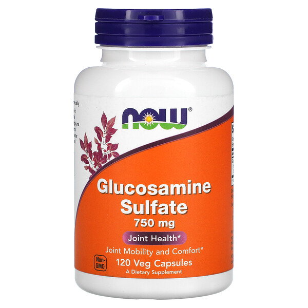 Глюкозамин Сульфат - 750 мг - 120 растительных капсул - NOW Foods NOW Foods
