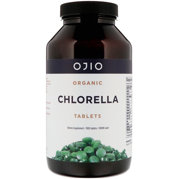 Органические таблетки Хлореллы - 250 мг - 1000 таблеток - Ojio Ojio