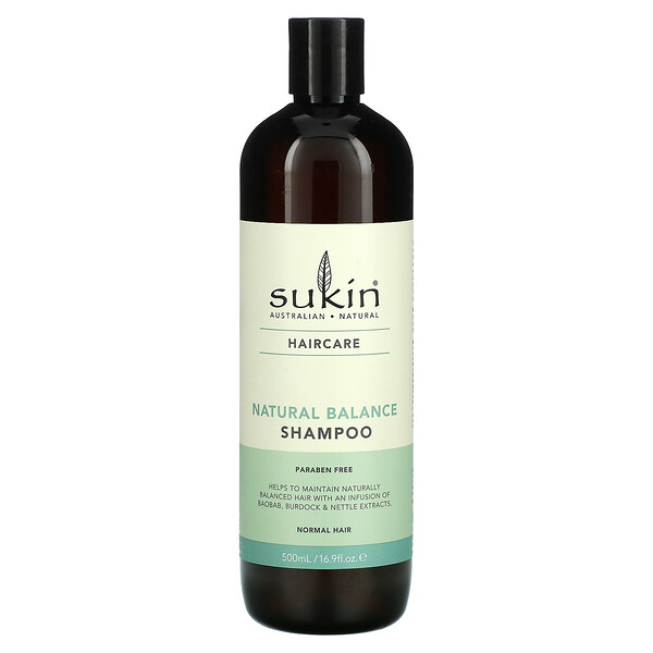 Шампунь Natural Balance, для нормальных волос, 16,9 жидких унций (500 мл) Sukin