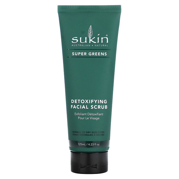Super Greens, Детоксифицирующий скраб для лица, 4,23 ж. унц. (125 мл) Sukin