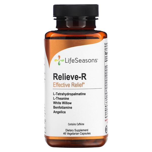 Relieve-R, Эффективное облегчение, 46 вегетарианских капсул LifeSeasons