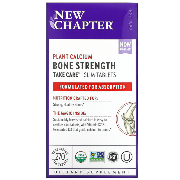 Bone Strength Take Care, 270 вегетарианских тонких таблеток New Chapter