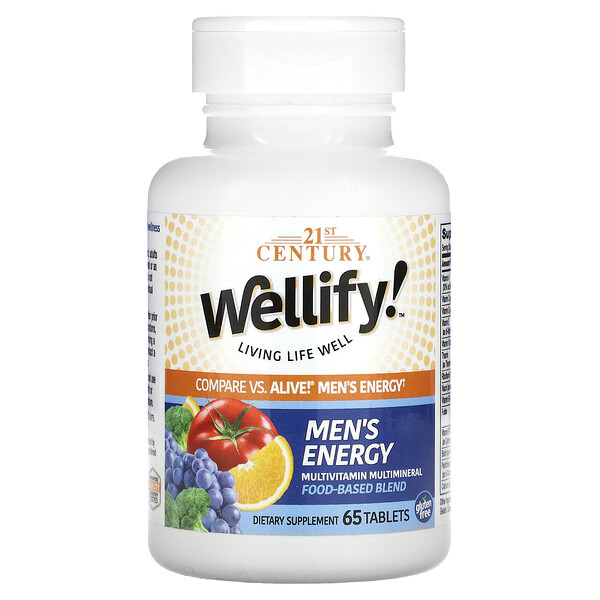 Wellify! Энергия для мужчин, Мультивитаминный и мульти-минеральный комплекс - 65 таблеток - 21st Century 21st Century