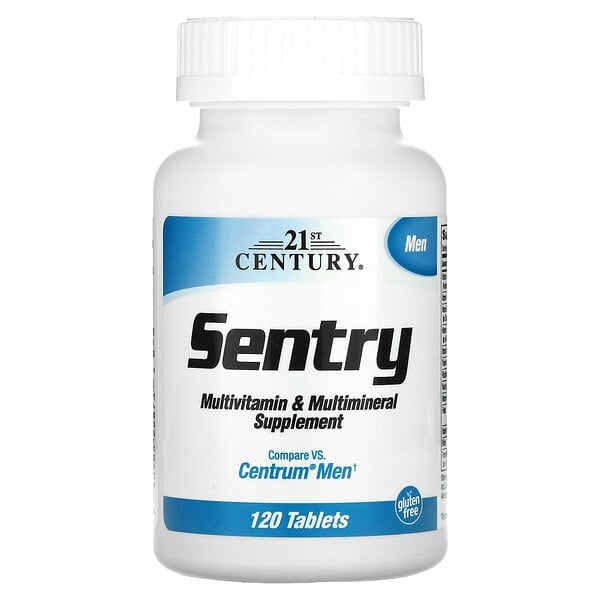 Sentry Men, Мультивитаминные и Мультиминеральные Добавки - 120 таблеток - 21st Century 21st Century