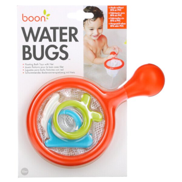 Water Bugs, Плавающие игрушки для ванной с сеткой, 10+ месяцев, 1 игрушка для ванной Boon