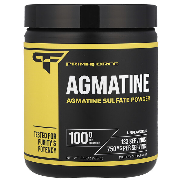 Agmatine, Unflavored (Без вкуса), 100 g, 3.5 oz (Унции) (100 g) Primaforce