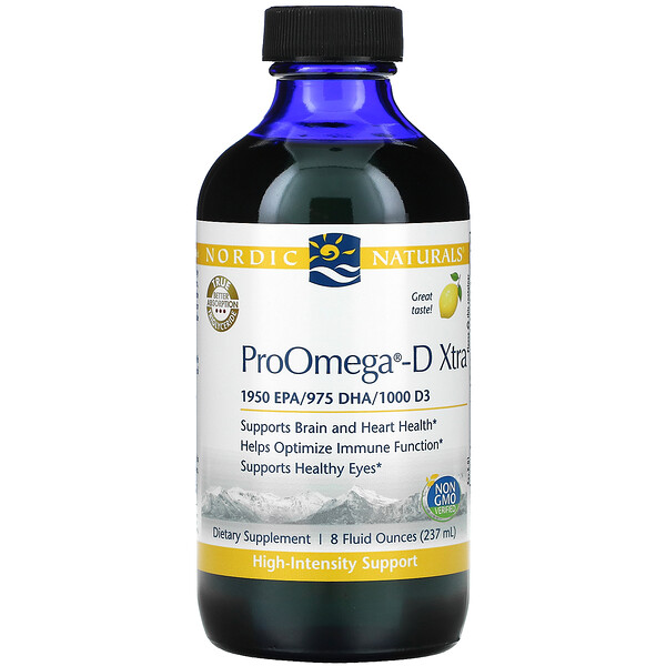 ProOmega-D Xtra, Lemon, 8 fl oz (Жидкие унции) (237 ml) Nordic Naturals