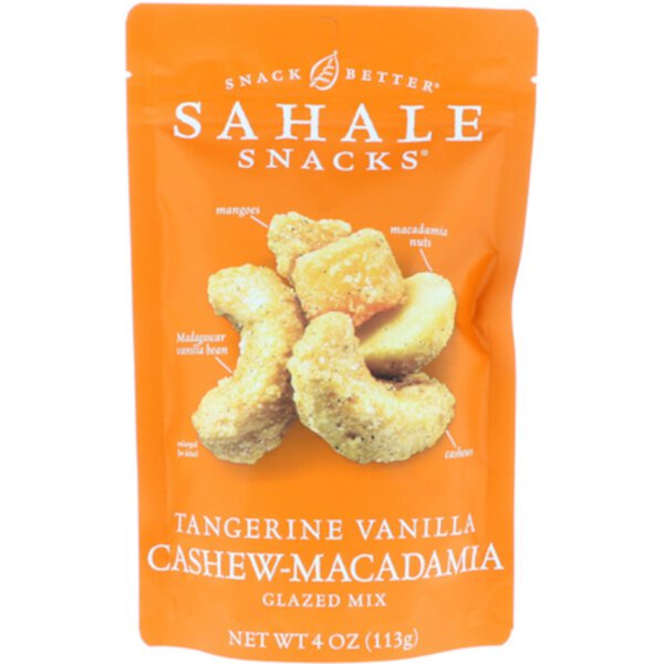 Глазированная смесь, мандарин, ваниль, кешью и макадамия, 4 унции (113 г) Sahale Snacks