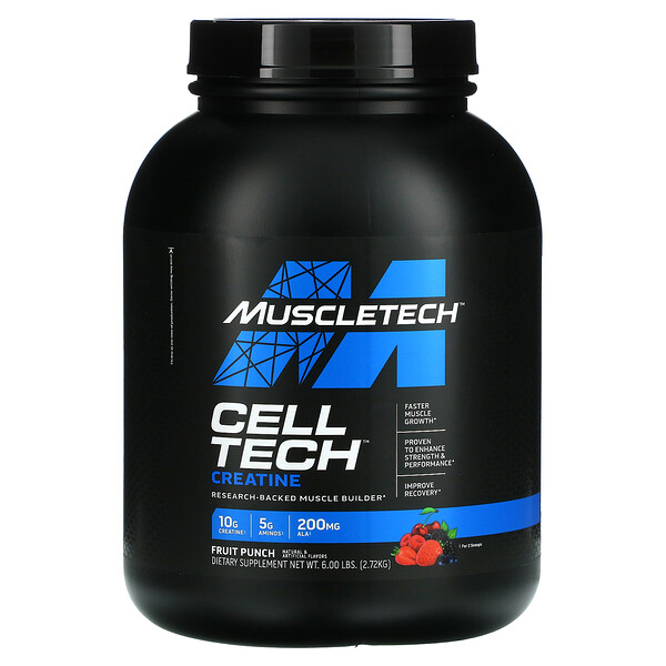 CELL-TECH Creatine, Фруктовый пунш - 2.72 кг - Muscletech Muscletech