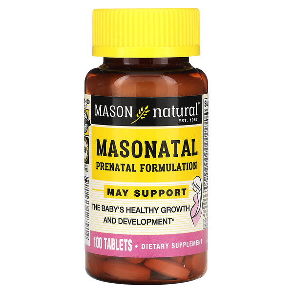Пренатальный препарат Masonatal, 100 таблеток Mason Natural
