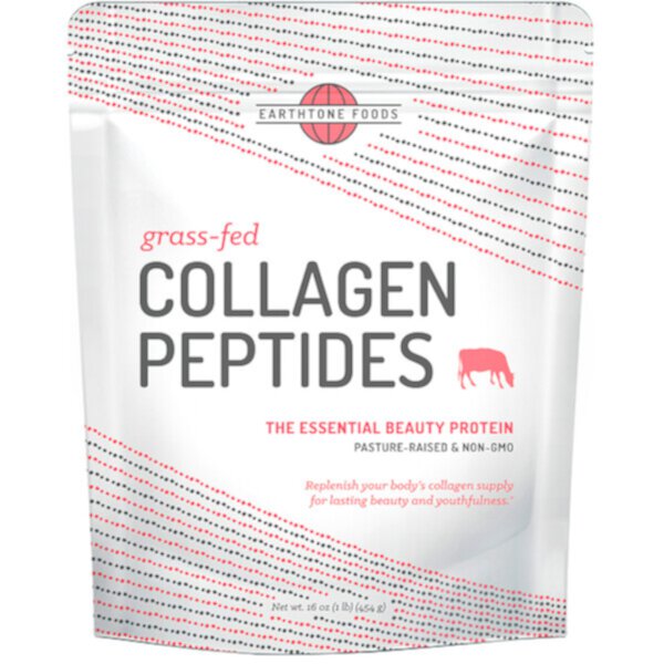 Коллагеновые пептиды Grass-Fed, без вкуса, 16 унций (454 г) Earthtone Foods