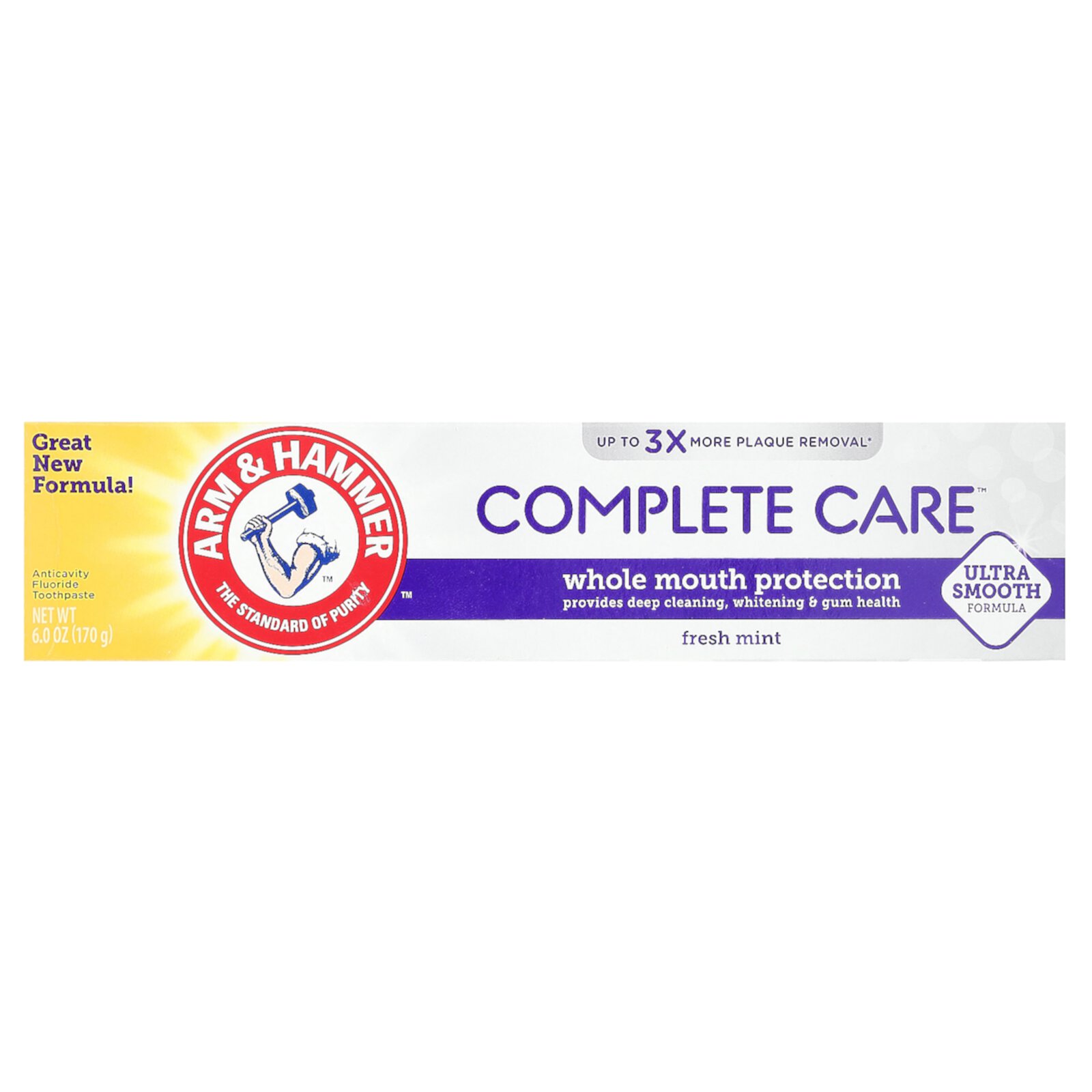 CompleteCare, Зубная паста с фтором против кариеса, свежая мята, 6 унций (170 г) Arm & Hammer