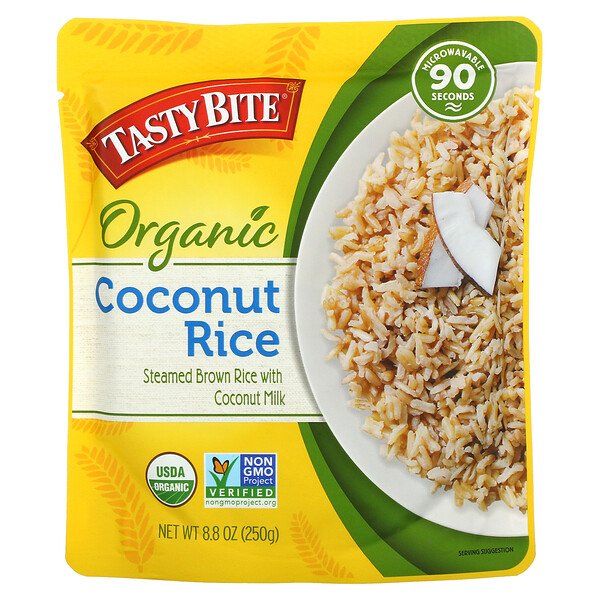 Органический кокосовый рис, 8,8 унции (250 г) Tasty Bite