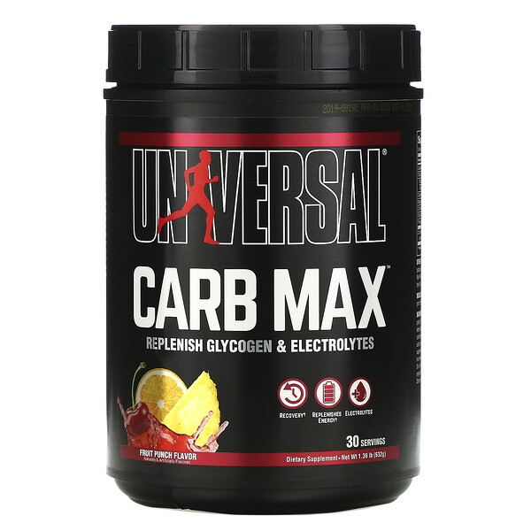 Carb Max, Replenish Glycogen & Electrolytes, фруктовый пунш, 1,39 фунта (632 г) Universal Nutrition